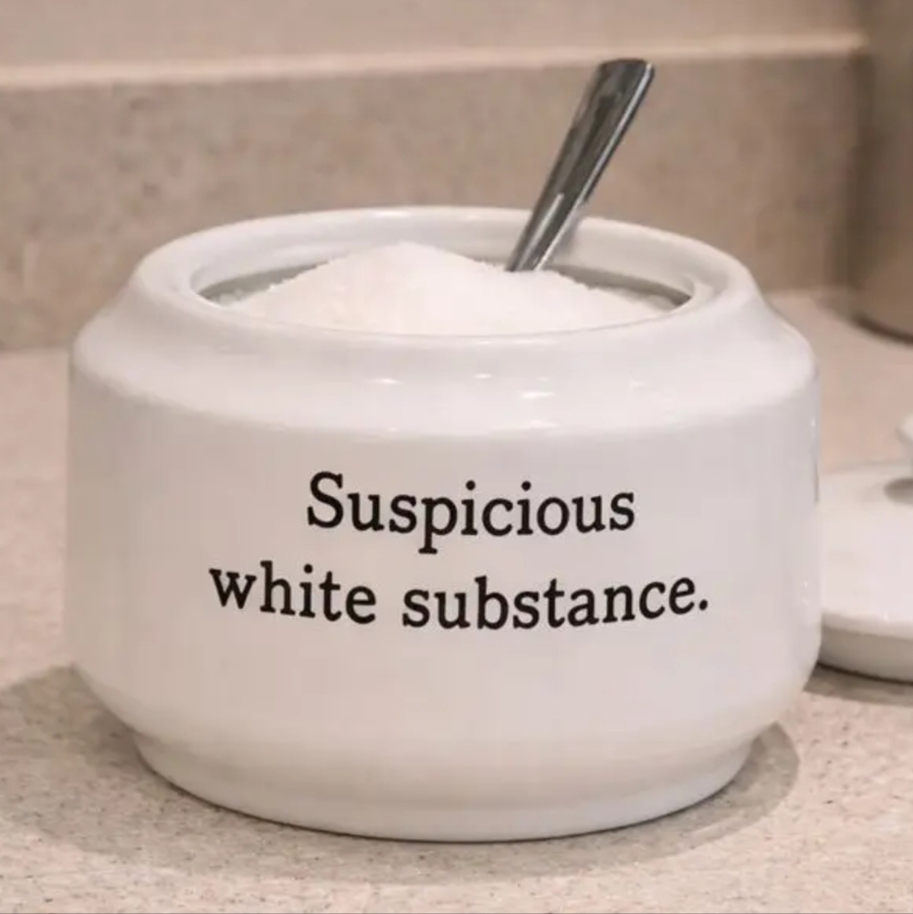 NWT Suspicious White Substance Sugar Bowl - Picture 2 of 2